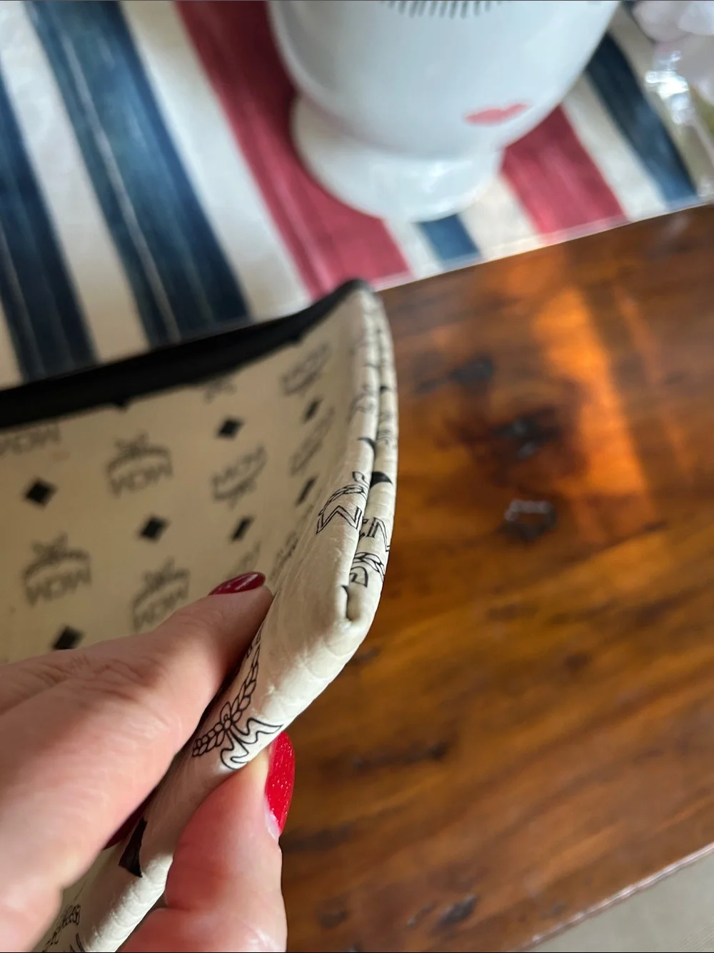 Auth MCM x Vogue Visetos Korea Clutch Bag Donald Used great condition